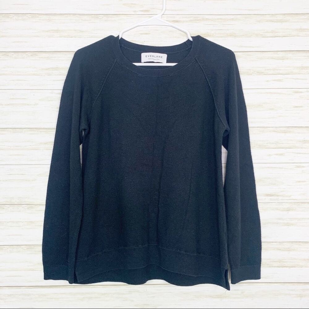 Everlane Cashmere Blend Crewneck Sweater Black